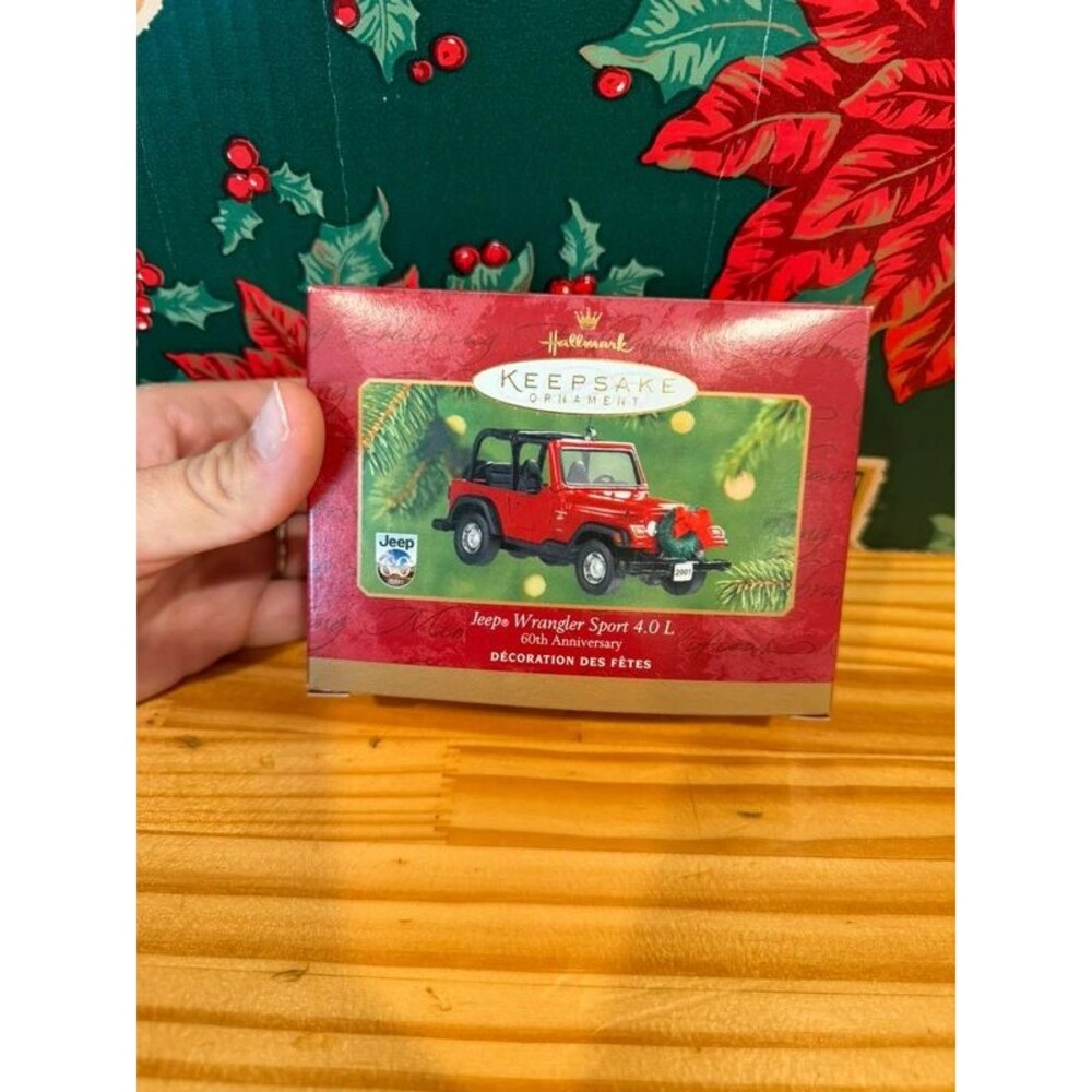 Hallmark Keepsake 2001 Jeep Wrangler Sport 4.0L 60th Anniversary Ornament